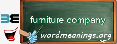 WordMeaning blackboard for furniture company